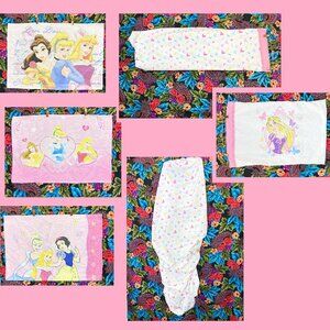 DISNEY PRINCESS JUMPING BEANS 3-PIECE MICROFIBER SHEET TWIN SET + PILLOW EXTRAS
